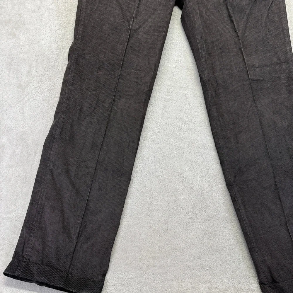 Vintage Lands' End Pants Mens 36 Long Corduroy Pleated Trousers Dead Stock‎ USA